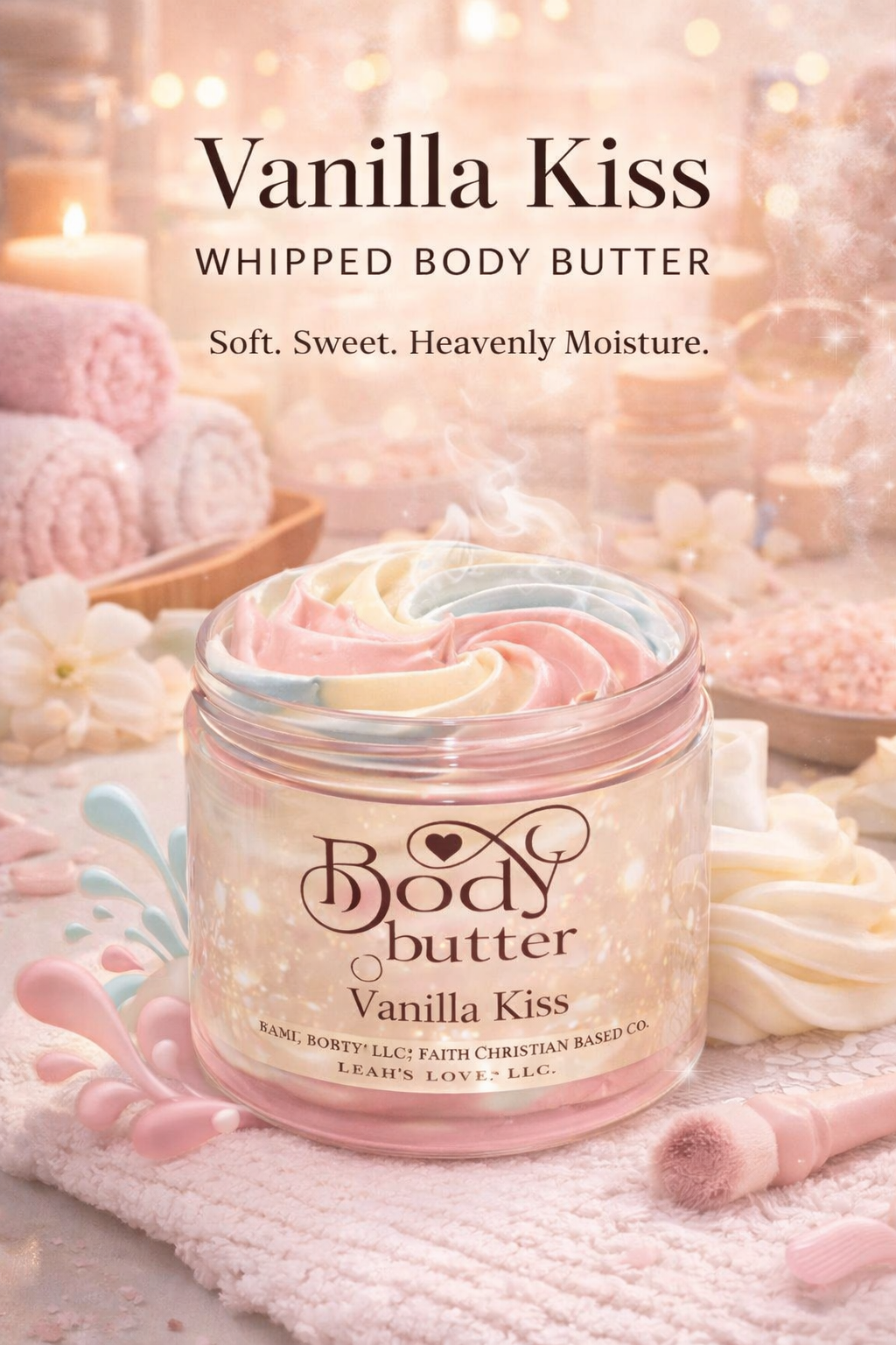 Vanilla Kiss -Whipped Body Butter. 6 Oz (Unisex)