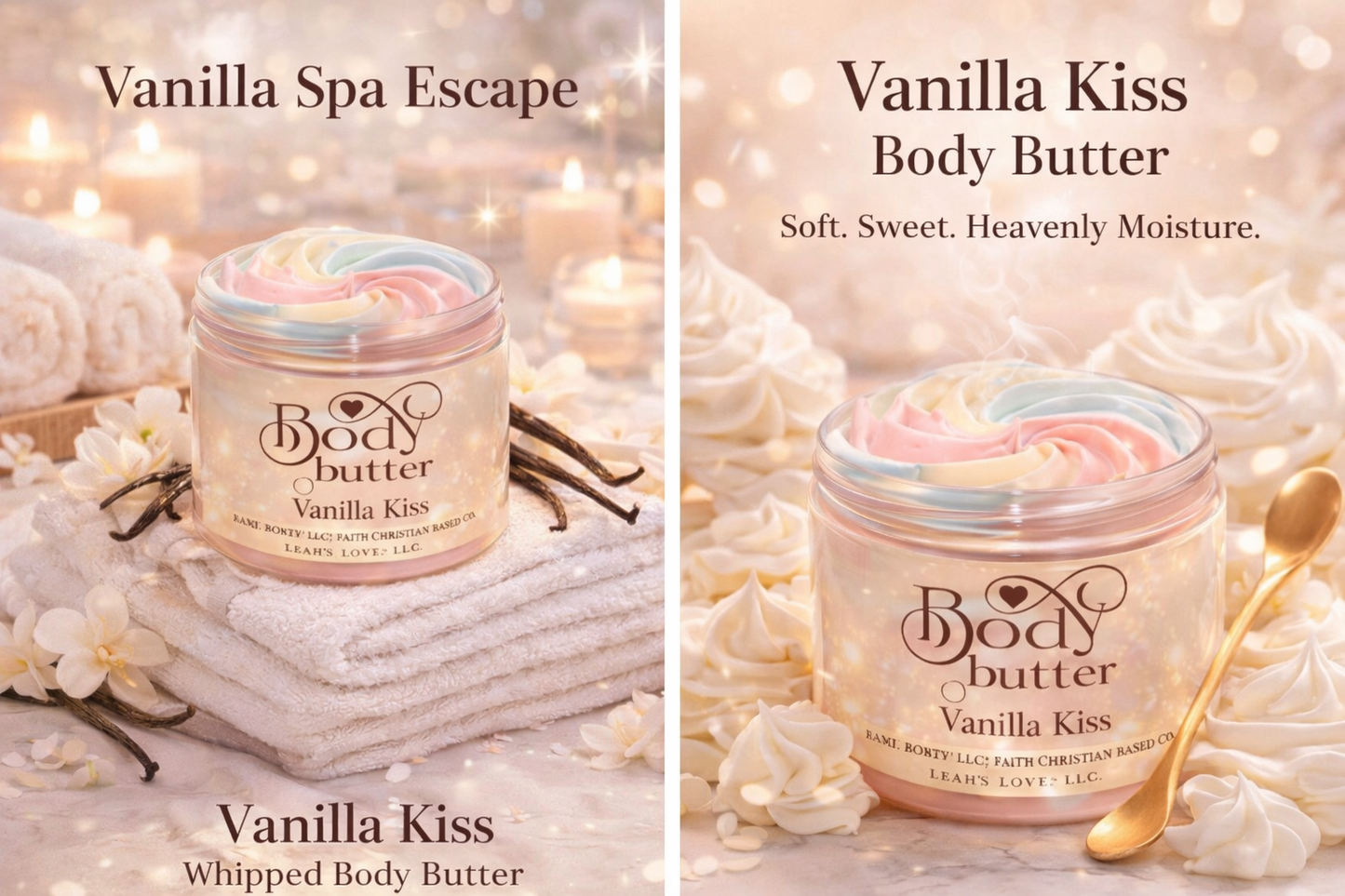 Vanilla Kiss -Whipped Body Butter. 6 Oz (Unisex)